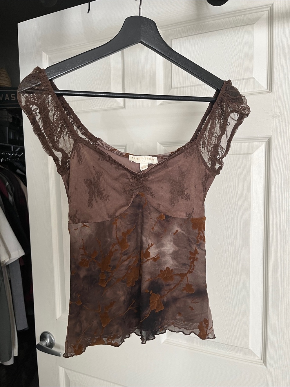 Sheer/lace top